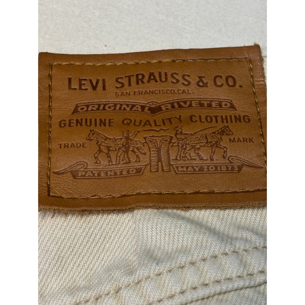 Levi Strauss Premium 80s Mom Jean Light Cream Beige Size 25x27 - Picture 13 of 16